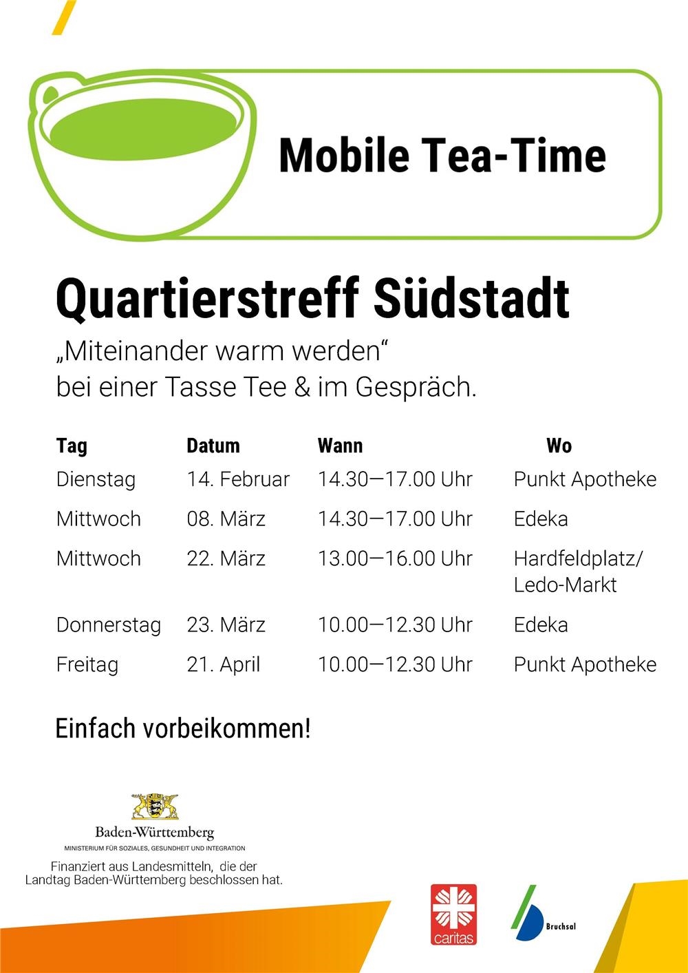 Quartierstreff Bruchsal - Termine Mobile Tea-Time