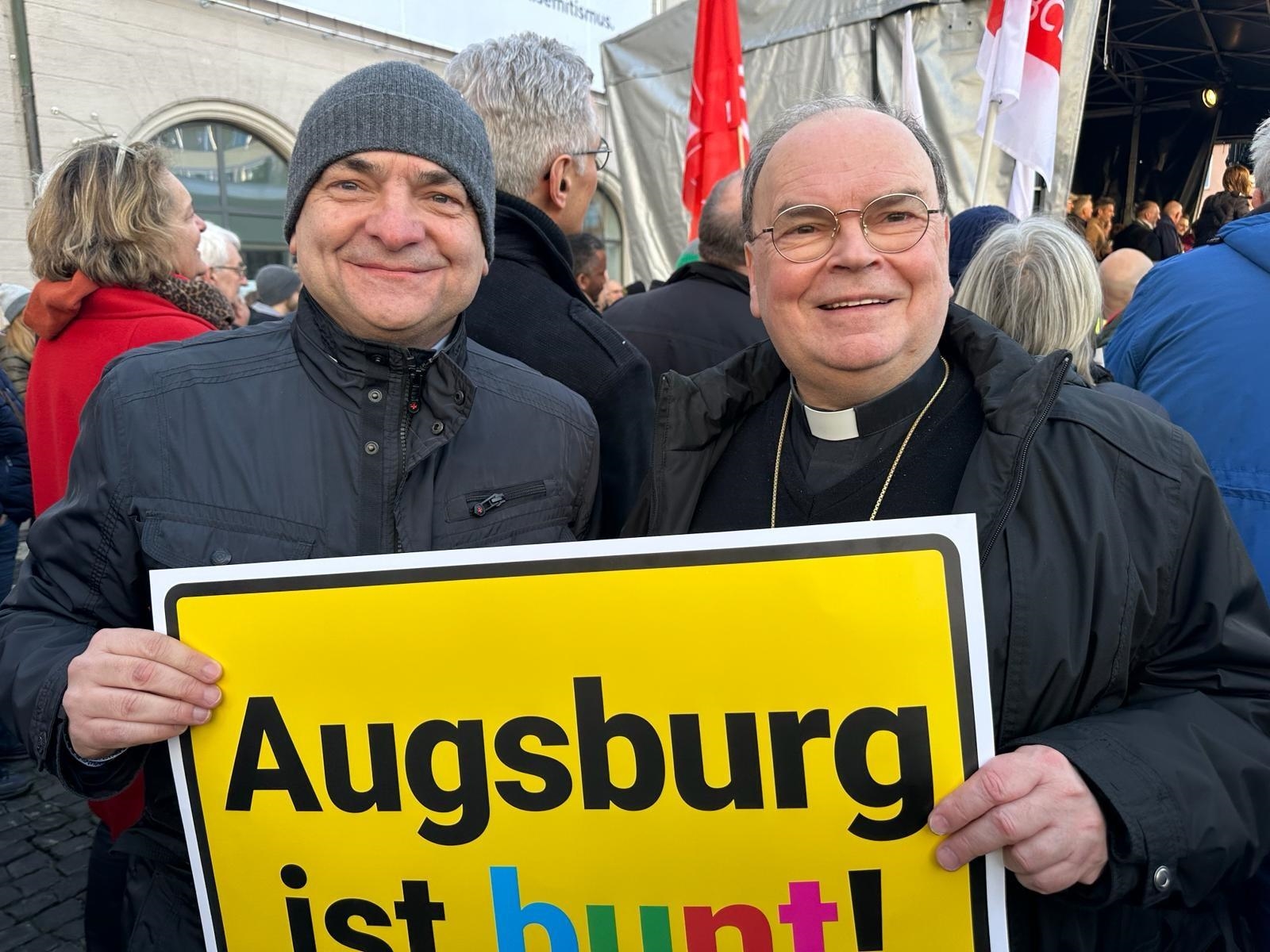 Bischof Dr. Bertram Meier und Diözesan-Caritasdirektor Diakon Markus Müller