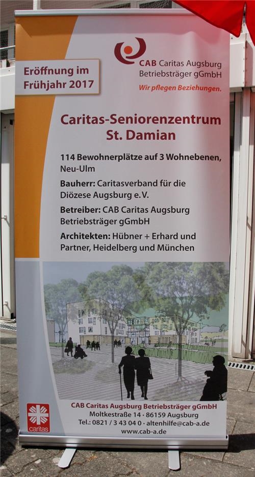Die wichtigsten Infos zum neuen Caritas-Seniorenzentrum St. Damian in Neu-Ulm. (Bernhard Gattner)