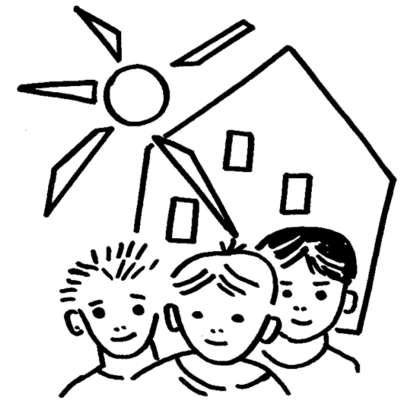 Zeichnung Kinderhaus - Familienferienförderung