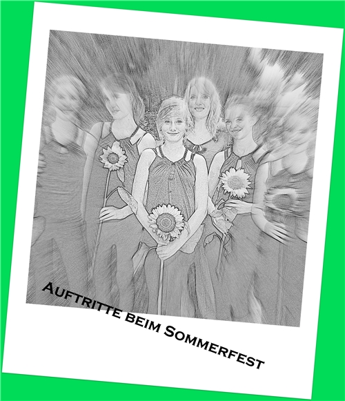 Bleistiftzeichnung Auftritt Sommerfest (U. Schmid)