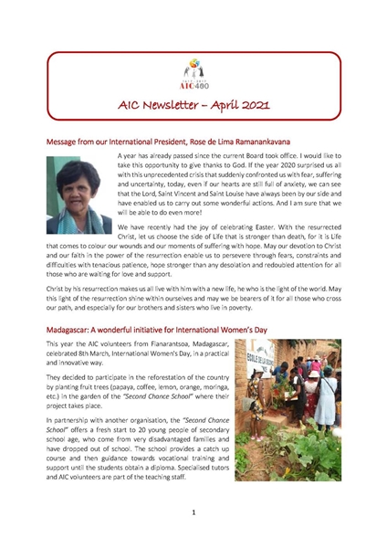 Cover AIC Newsletter April 2021