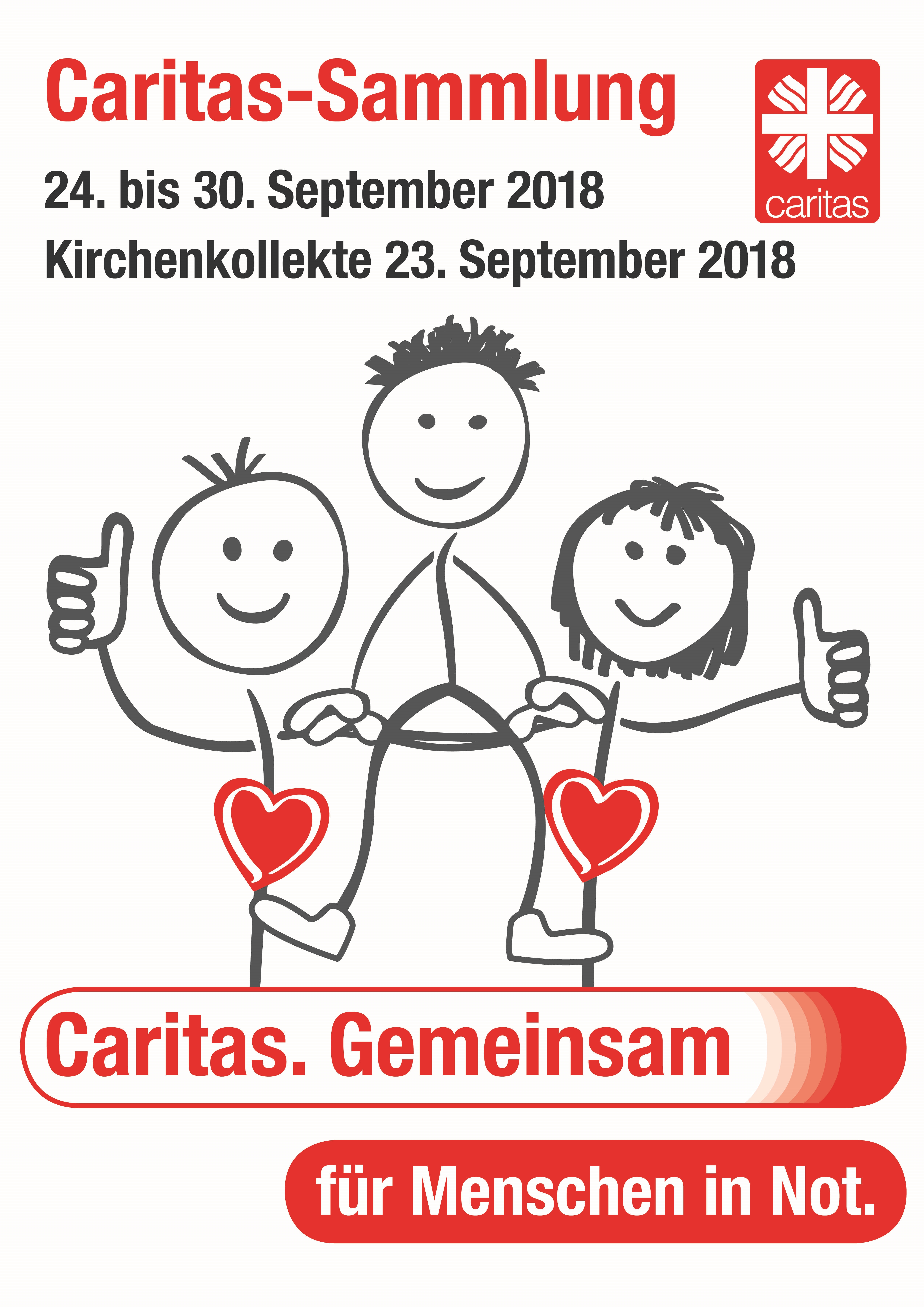 Plakat Caritassammlung Herbst 2018