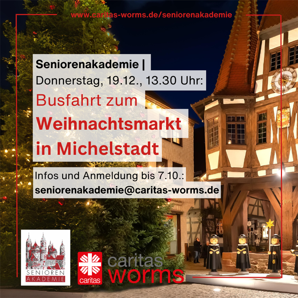 Seniorenakadmie Busfahrt Weihnachtsmarkt Michelstadt