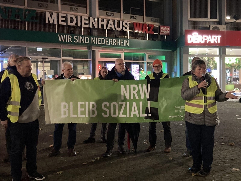 Der Niederrhein bleibt sozial - Kundgebung am 21.11.23