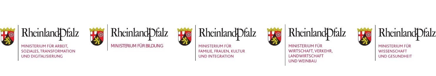 Logos Förderleiste Projekt „IQ Kita in RLP“  LAND