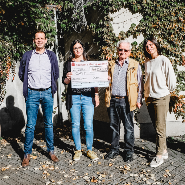Die Caritas-Stiftung Saar-Hochwald unterstützt Wohnungslosenhilfe „OASE“ mit großzügiger Spende
