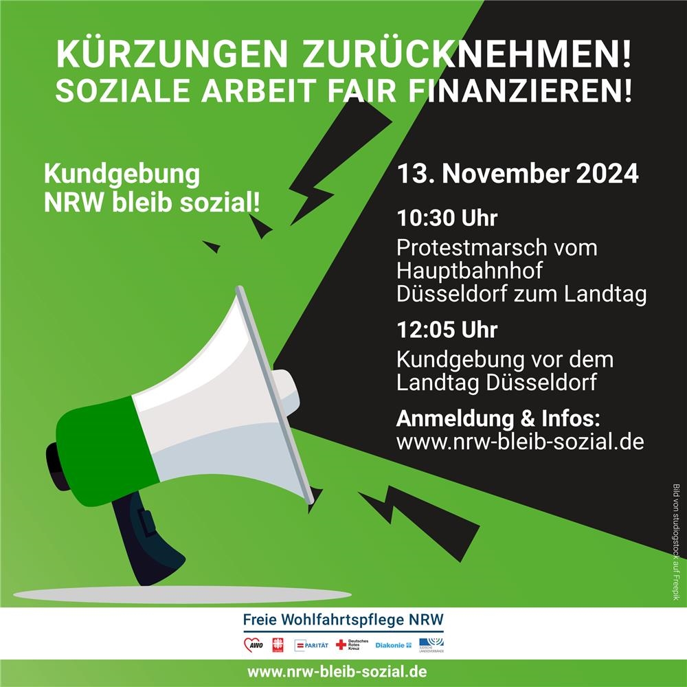 Aufruf zur Demonstration am 13.11.2024 -  NRW bleib sozial!