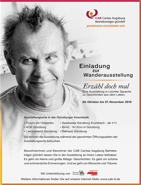 Ausstellung " Erzähl doch mal" in Günzburg