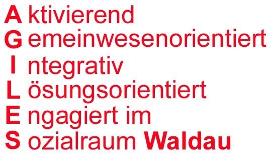Schriftzug Agiles Waldau