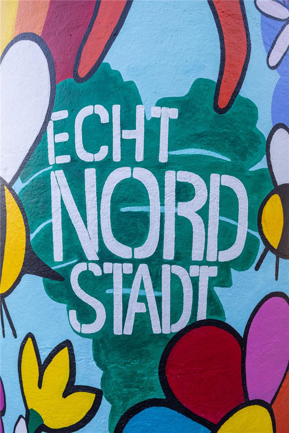 Ein Grafitti: Echt Nordstadt 