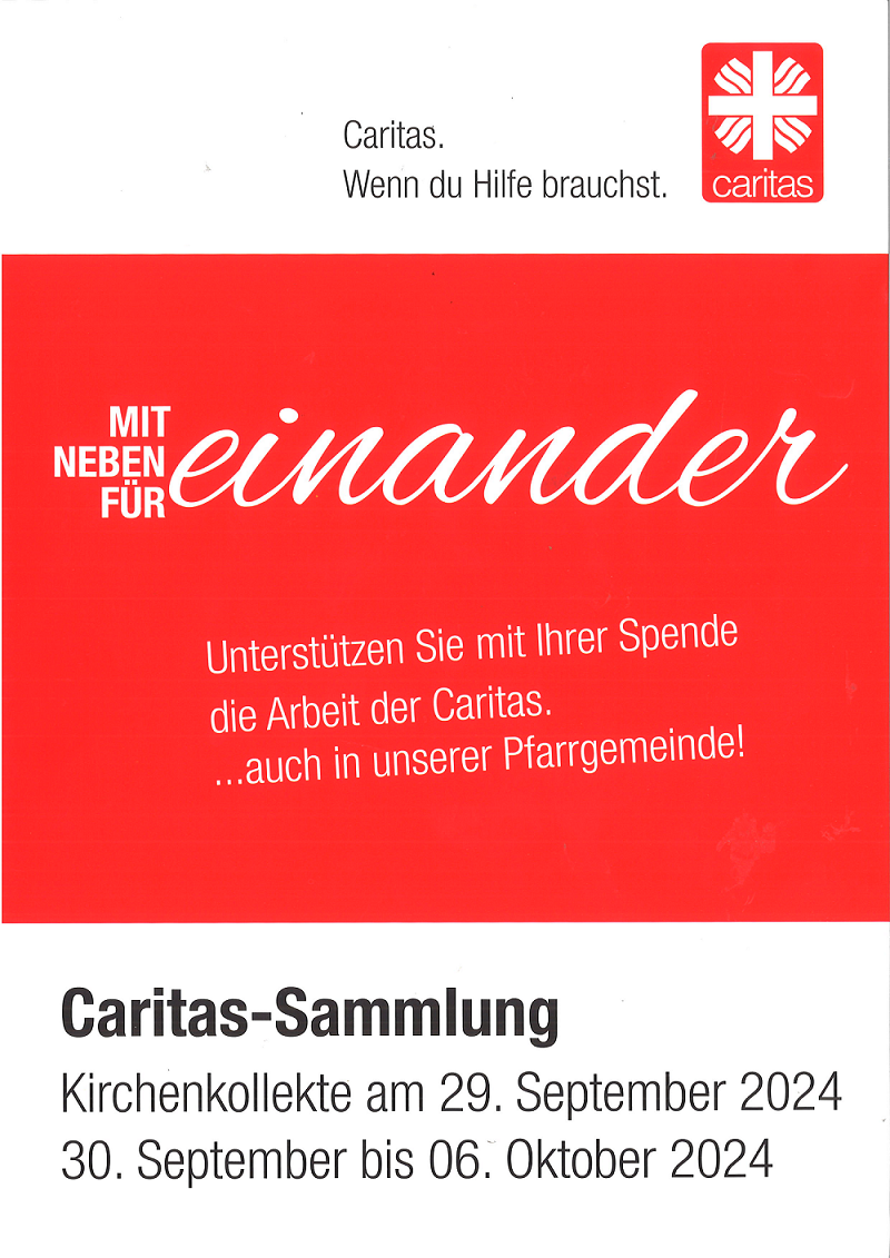 Caritas-Herbstsammlung 2024