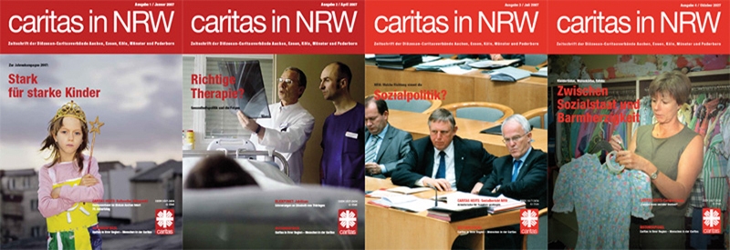 Banner zum Jahrgang 2007 der Zeitschrift "Caritas in NRW" 