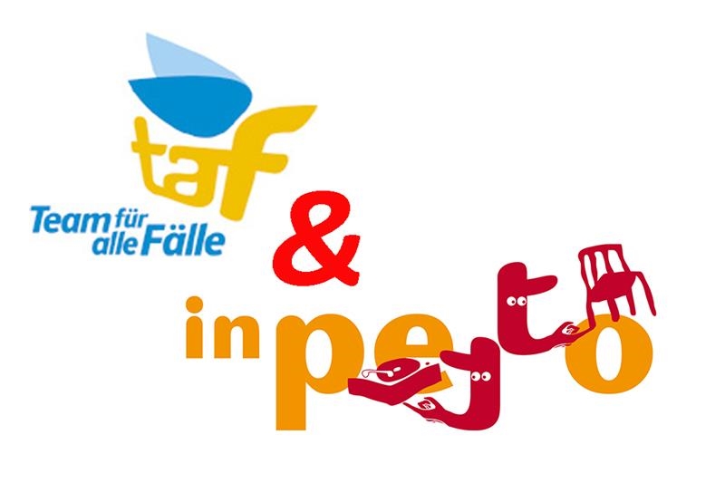 Die Logos von TAF und inpetto in einem Bild zusammengefügt