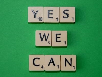 Schriftzug: Yes we can (Dieter Schütz, Pixelio)