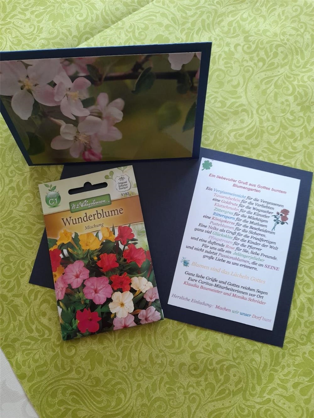 ein Brief und eine Packung Blumensamen (CKD Falkenhagen)
