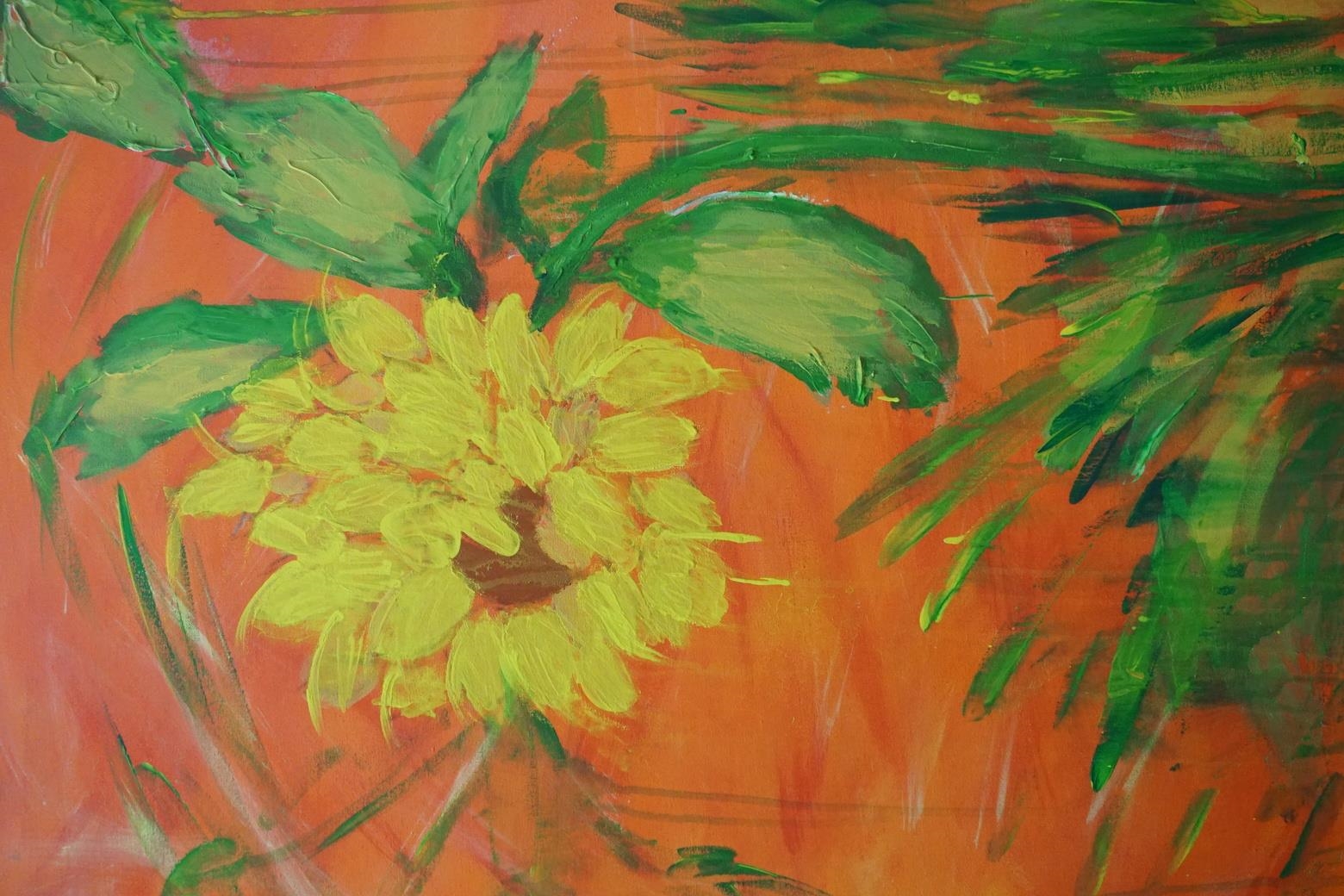 Kunstwerk mit Sonnenblume (Caritas Konstanz)