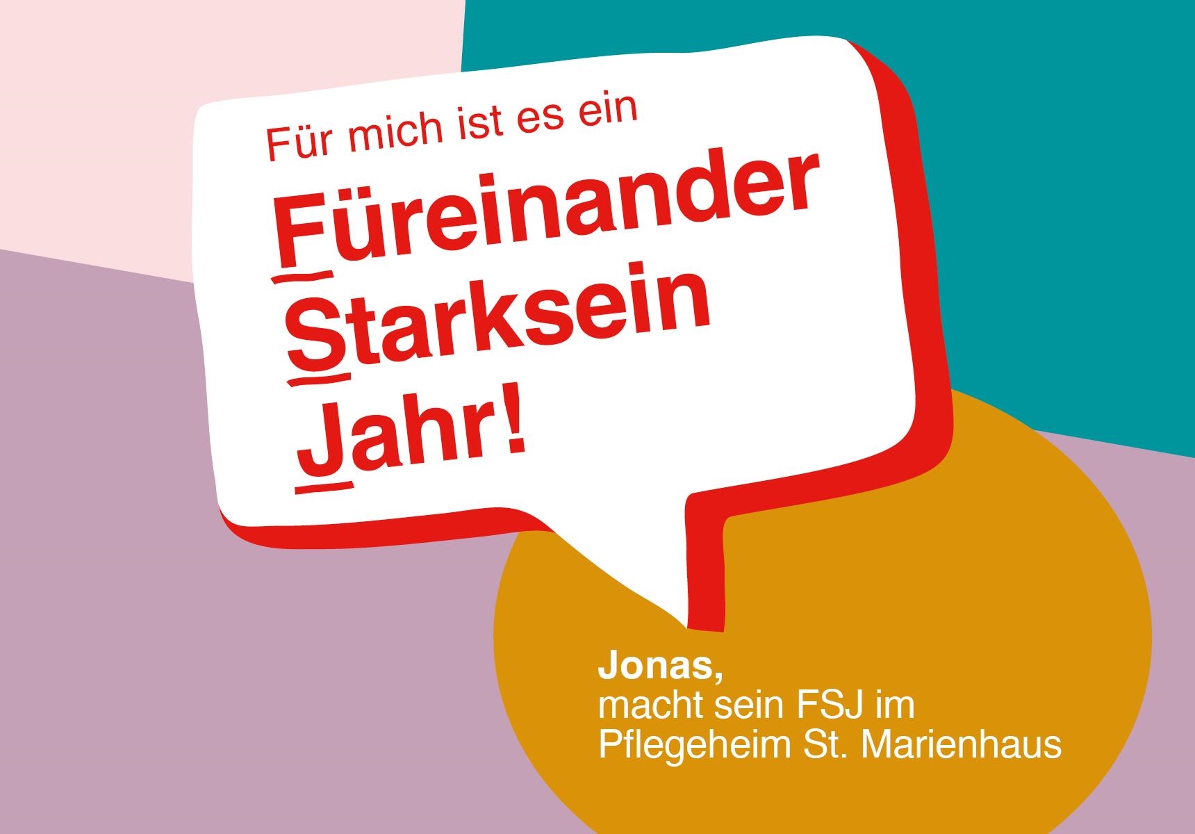 Werbebanner für ein FSJ bei Caritas, Version 3