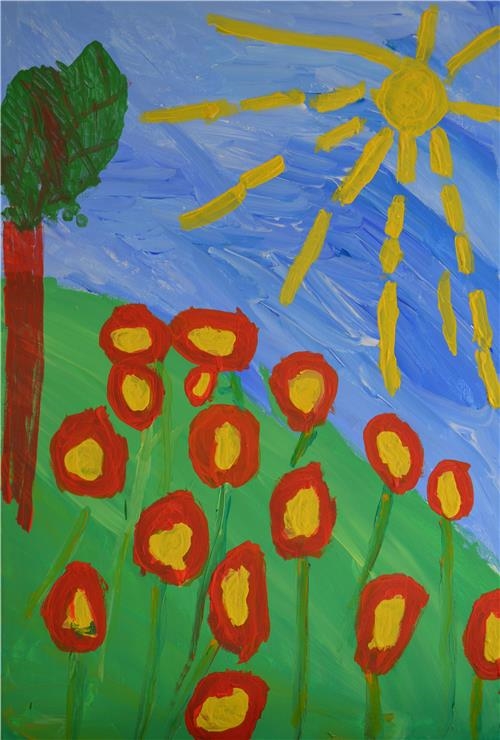 019 - Andrea Fuchs - Sonnenschein und Blumen - 50 x 70 (Caritas Konstanz)