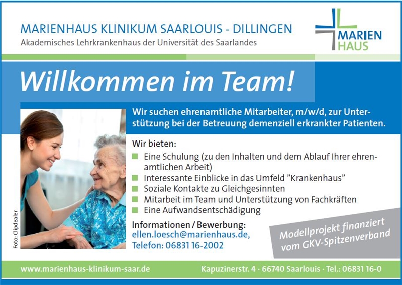 Anzeige des Marienhaus Klinikums Saarlouis-Dillingen