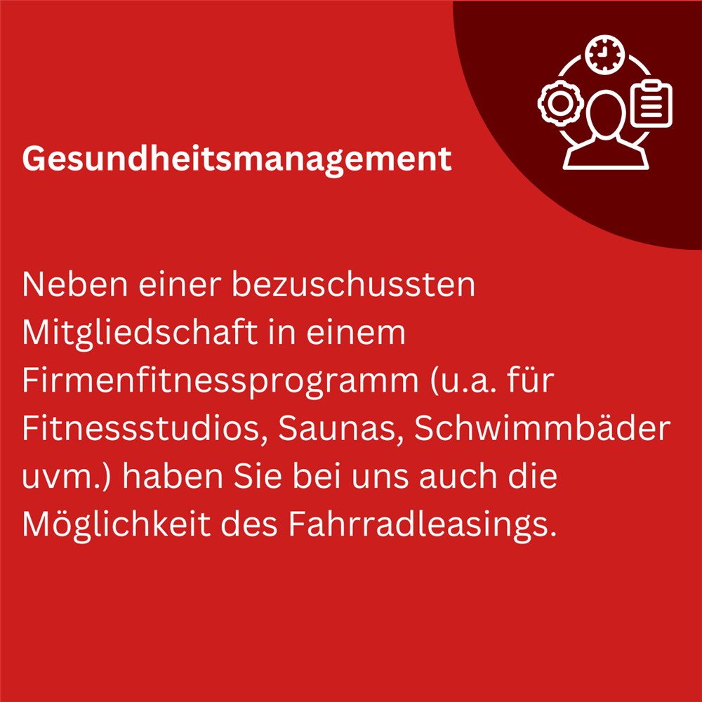 Hinweis auf Benefits für Mitarbeiter der CTE_ Gesundheitsmanagement