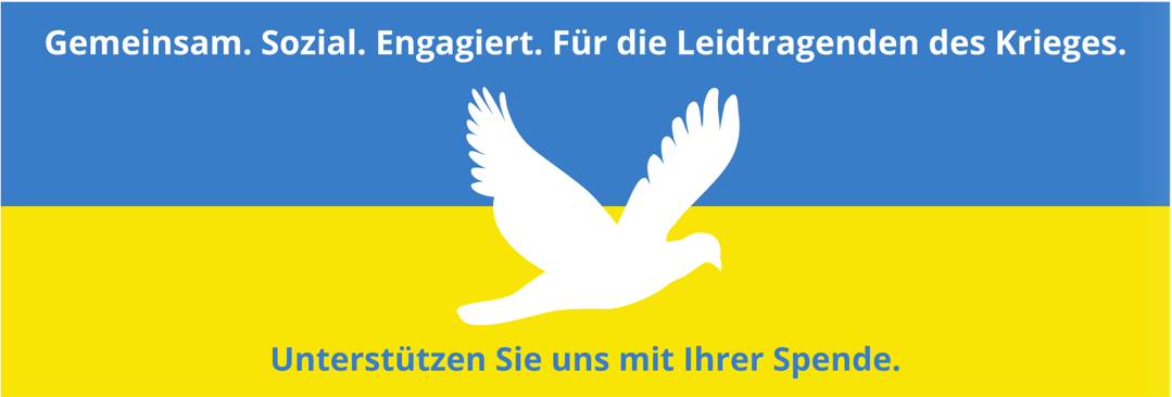 Header Ukraine-Flagge-Taube-Text