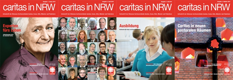 Banner zum Jahrgang 2010 der Zeitschrift "Caritas in NRW" 