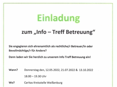 Infotreff am 21. Juli 2022 halb / Caritas-Kreisstelle Weißenburg