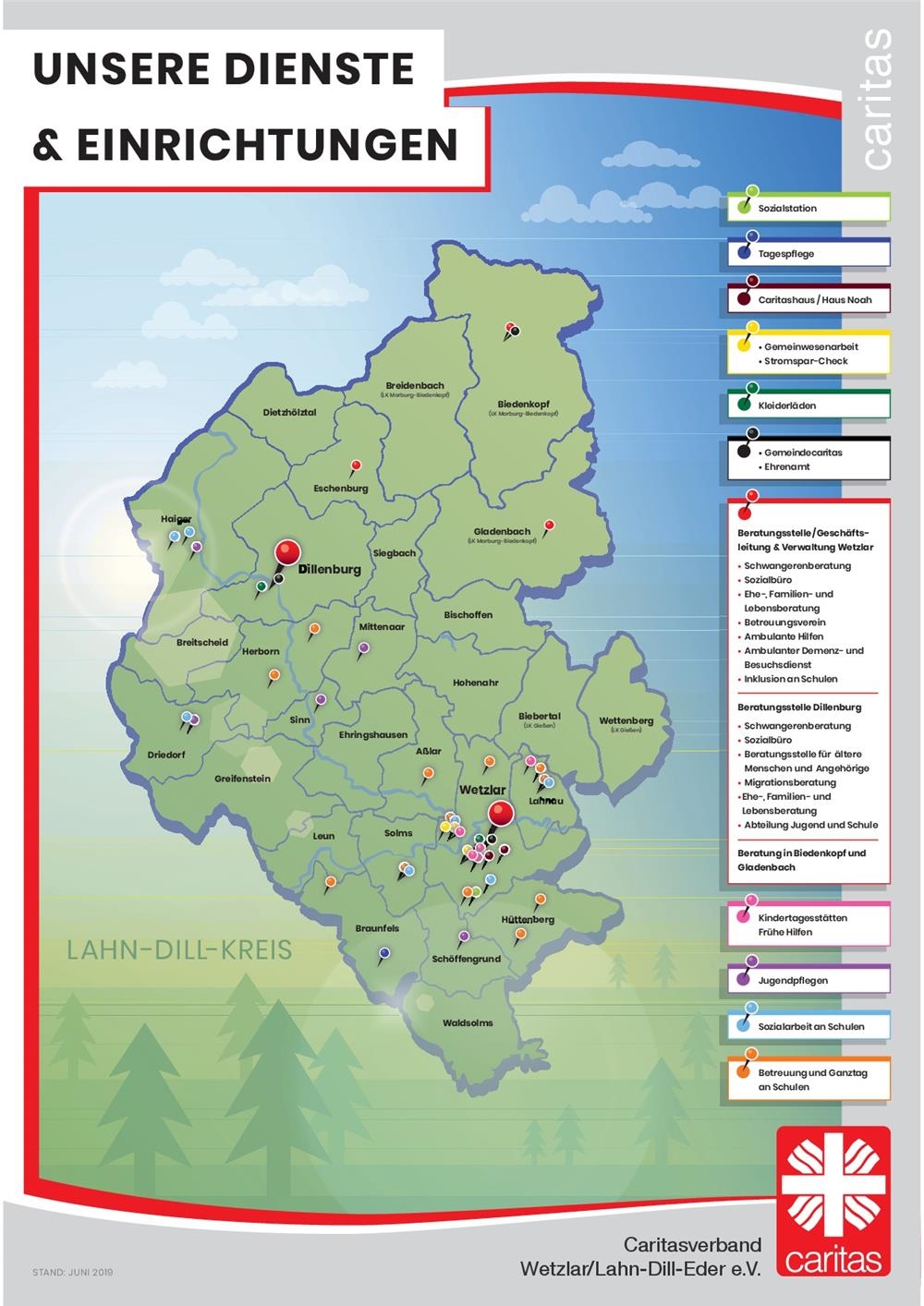 Landkarte Unsere Dienste und Einrichtungen (Annika Schmitt)