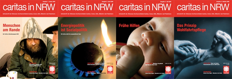 Banner zum Jahrgang 2009 der Zeitschrift "Caritas in NRW" 