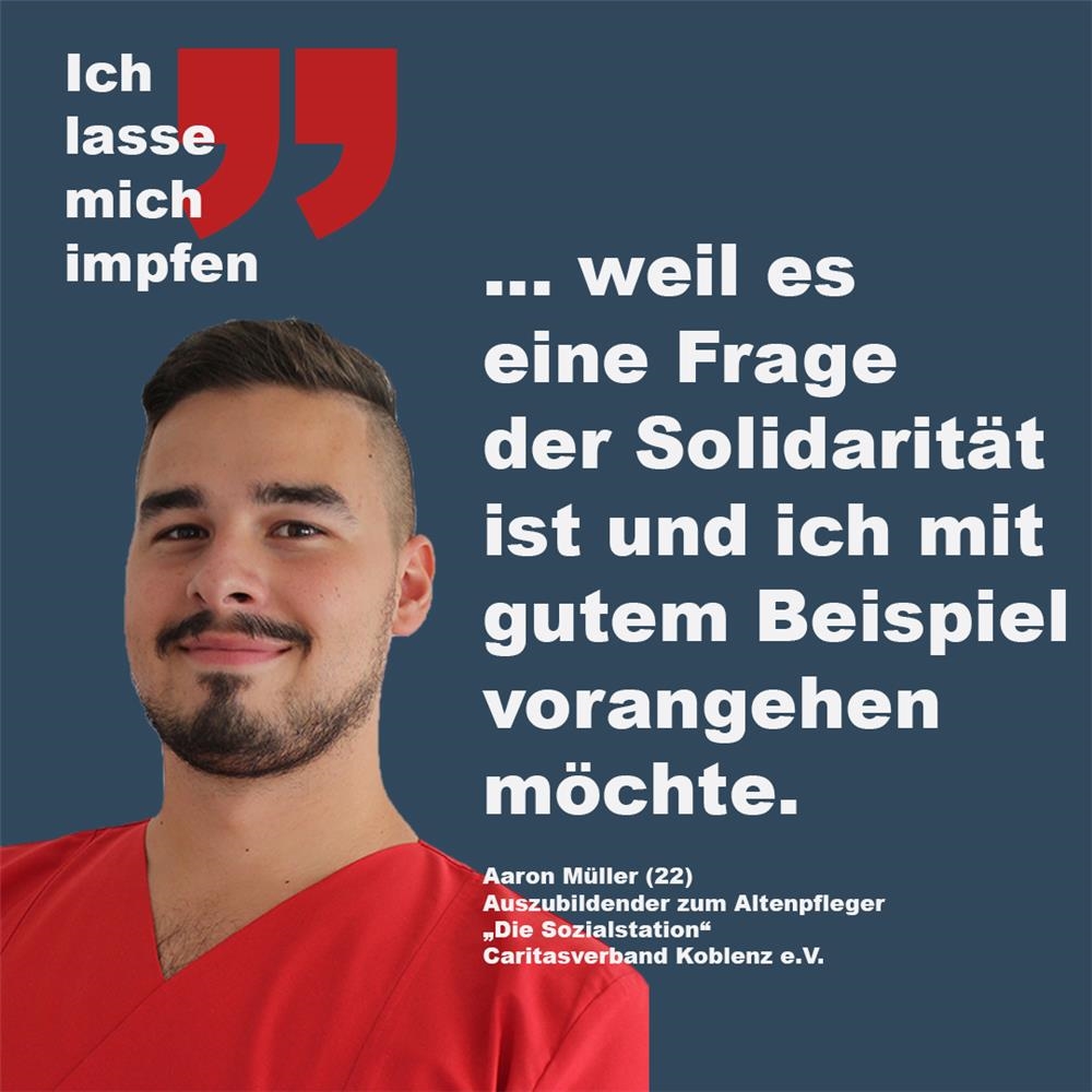 Aaron Müller Azubi Pflege Caritas Koblenz 
