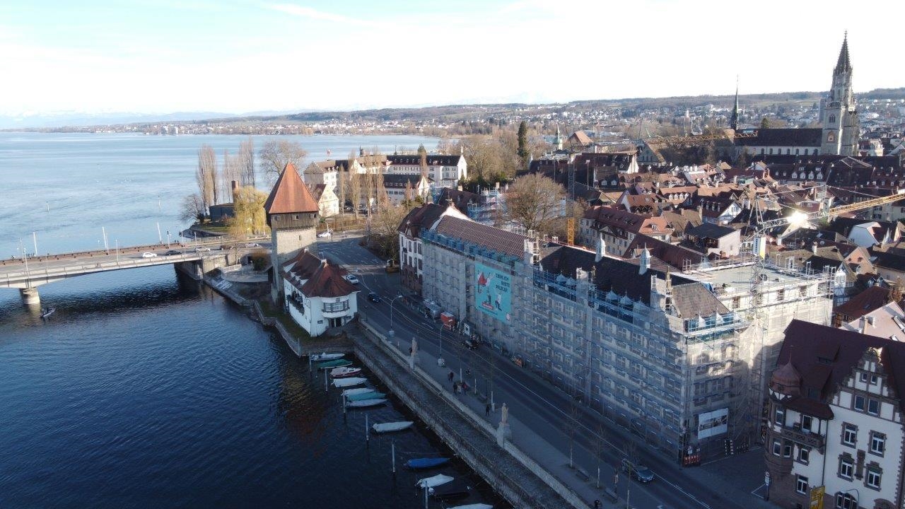 Luftaufnahme der Baustelle des neuen Pflegeheims Zoffingen (Caritas Konstanz)