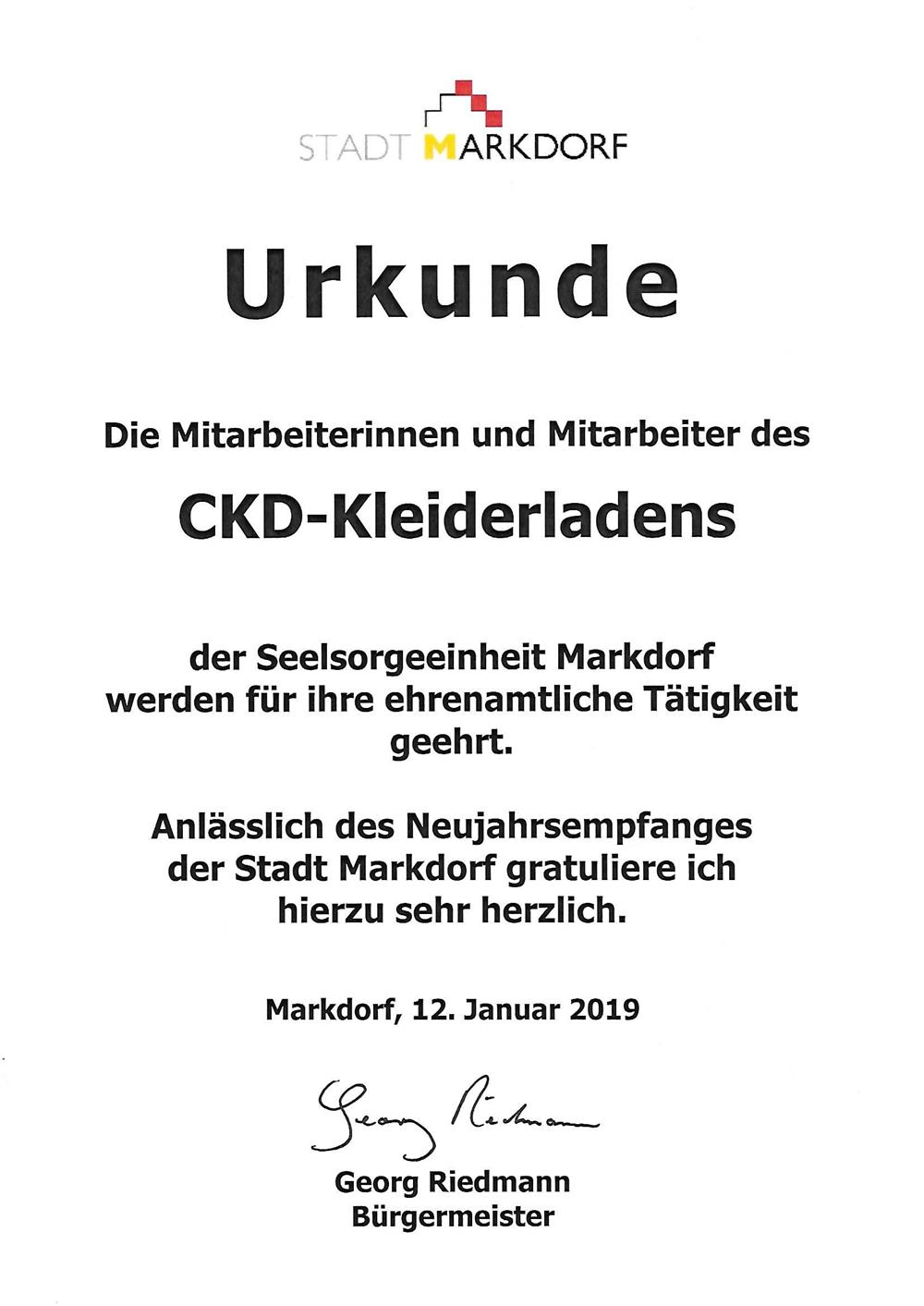Kleiderladen Neujahrsempfang 2019