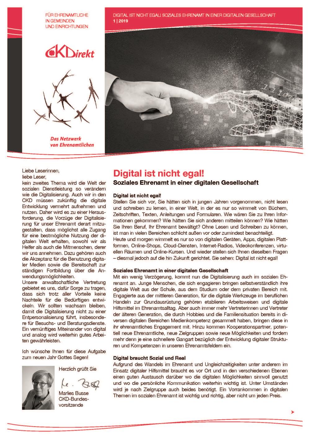 Titelbild CKD-Direkt 1/2019